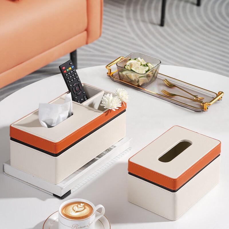 Leather Multi-functional Desktop Tissue Box