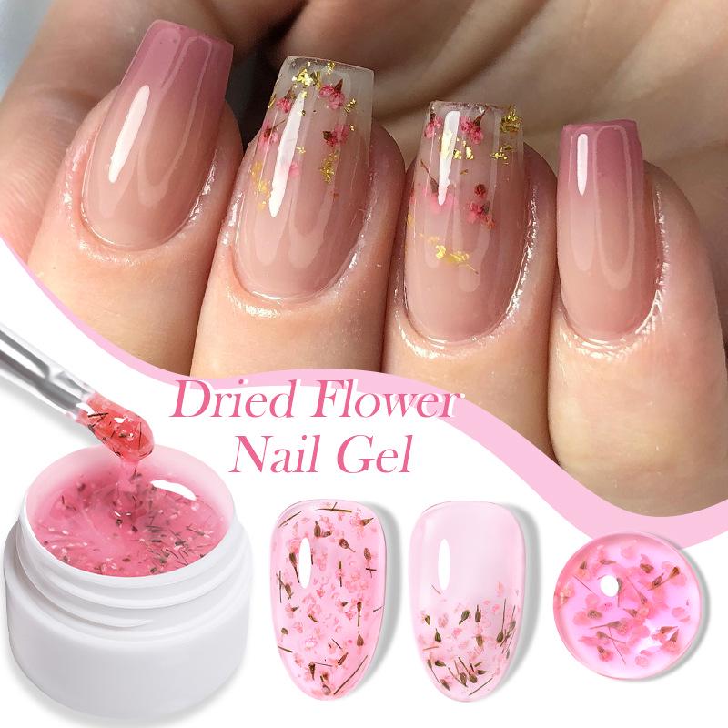 LILY'CUTE Fairy Sparkle Dried Flower Gel Nail Polish