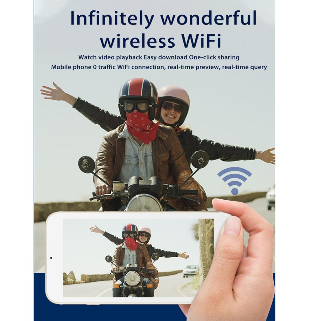 Motorcycle Helmet Headset with 2K Camera Noise Cancellation Helmet Headphones Motorcycle Intercom Headset Communication Systems