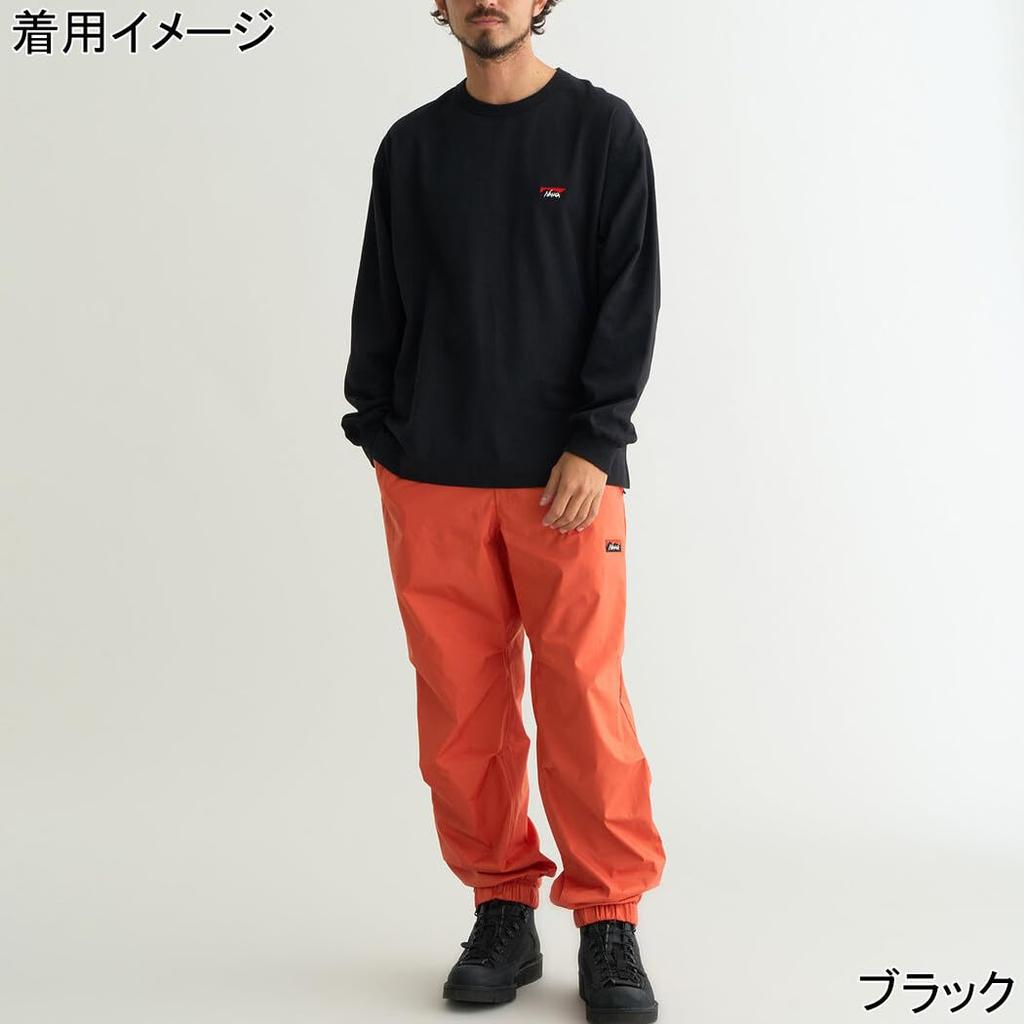 NANGA Men's Eco Hybrid Box Logo Embroidered Long Sleeve T-Shirt (White, Size L) NW24111G803