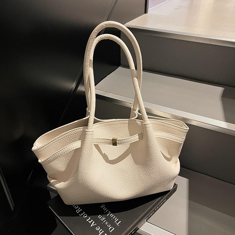 Large-capacity Retro Bag Women's Spring and Summer New Versatile Casual Niche Pleated Shoulder Bag Commuter Tote Bag