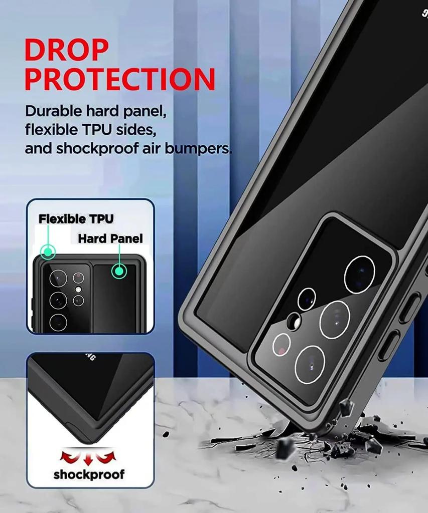 For Samsung S25 Edge S24 S23 Ultra S24 Plus S21 S20 FE IP68 Underwater Waterproof Case Shockproof Dustproof Protection Cover