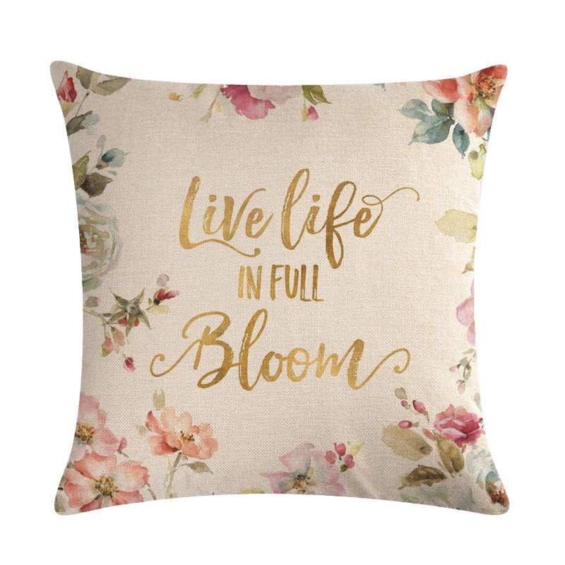 45x45cm ptaki i kwiaty Sofa dekoracyjna poszewka na poduszkę poszewka na poduszkę pościel 45*45 rzuć poduszka Home Decor poszewka na poduszkę