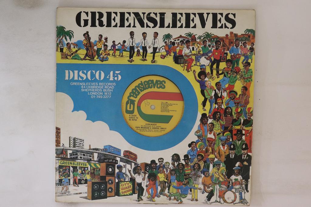 12inch Record MICHIGAN & SMILEY / LITTLE JOHN - Diseases / Dance Hall Style GRED72 Greensleeves Re 1981 UK Reggae, Ska & Dub Used