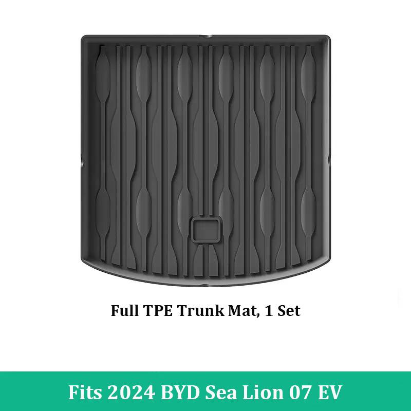 Full Set TPE Trunk Mats Backrest Protector For BYD Sea Lion 07 EV 2024-2026 Waterproof Anti-Scratch Wear Resistant Car Interior