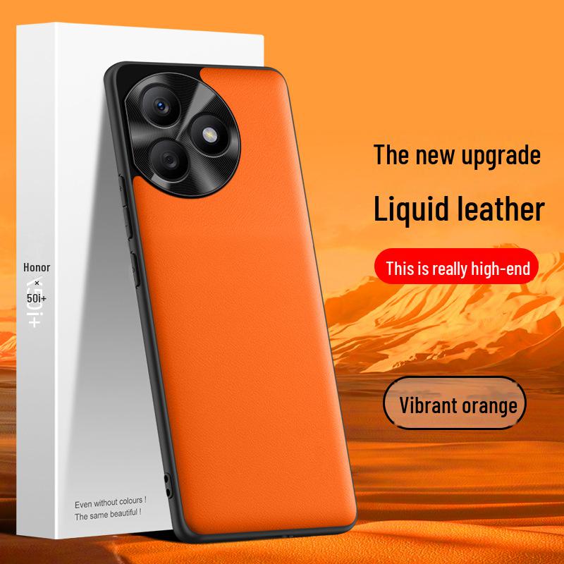 Protective Liquid Leather Case for Honor X50i+ with Anti-fall & Anti-fouling Properties. One-piece Design for Easy Shipping.