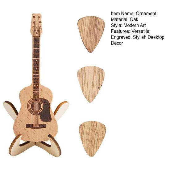 Wooden Guitar Pick Holder Guitar Pick Box with Stand Acoustic Guitar Pick Box Elegant