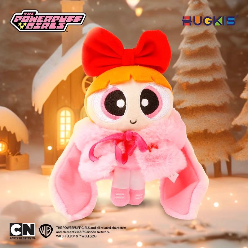 Powerpuff Girls Plush Doll with Winter Cloak and Pendant