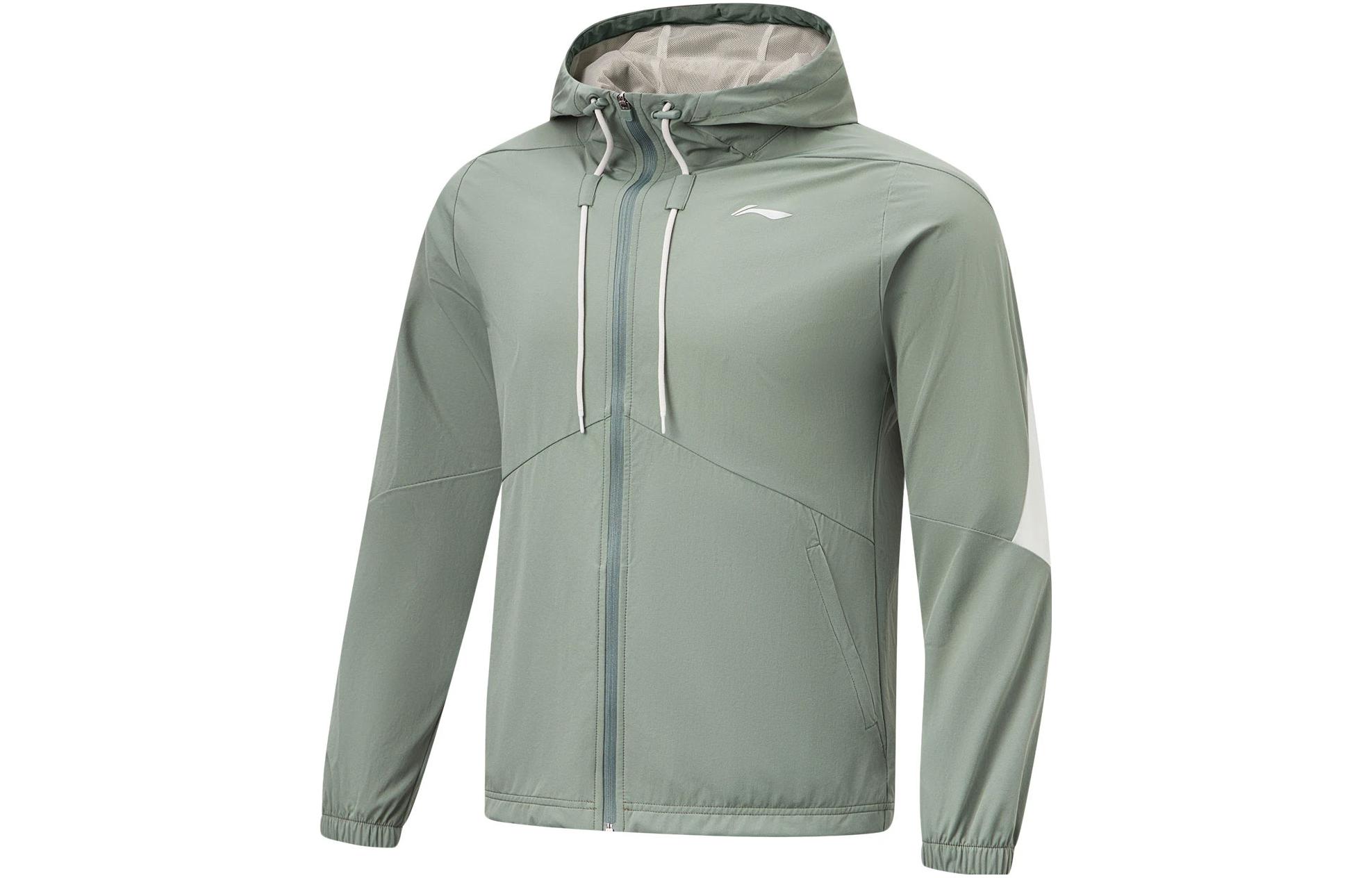 Li Ning Fitness Series Jacket Men s Gray Green AFDT411-3 M