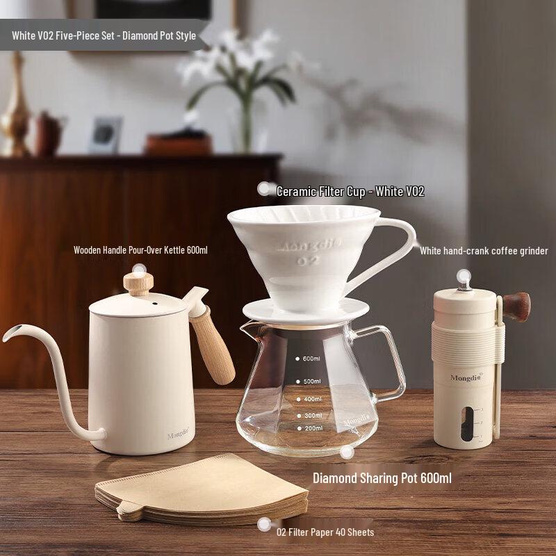 Qiwei V60 Ceramic Hand-Pour Coffee Set