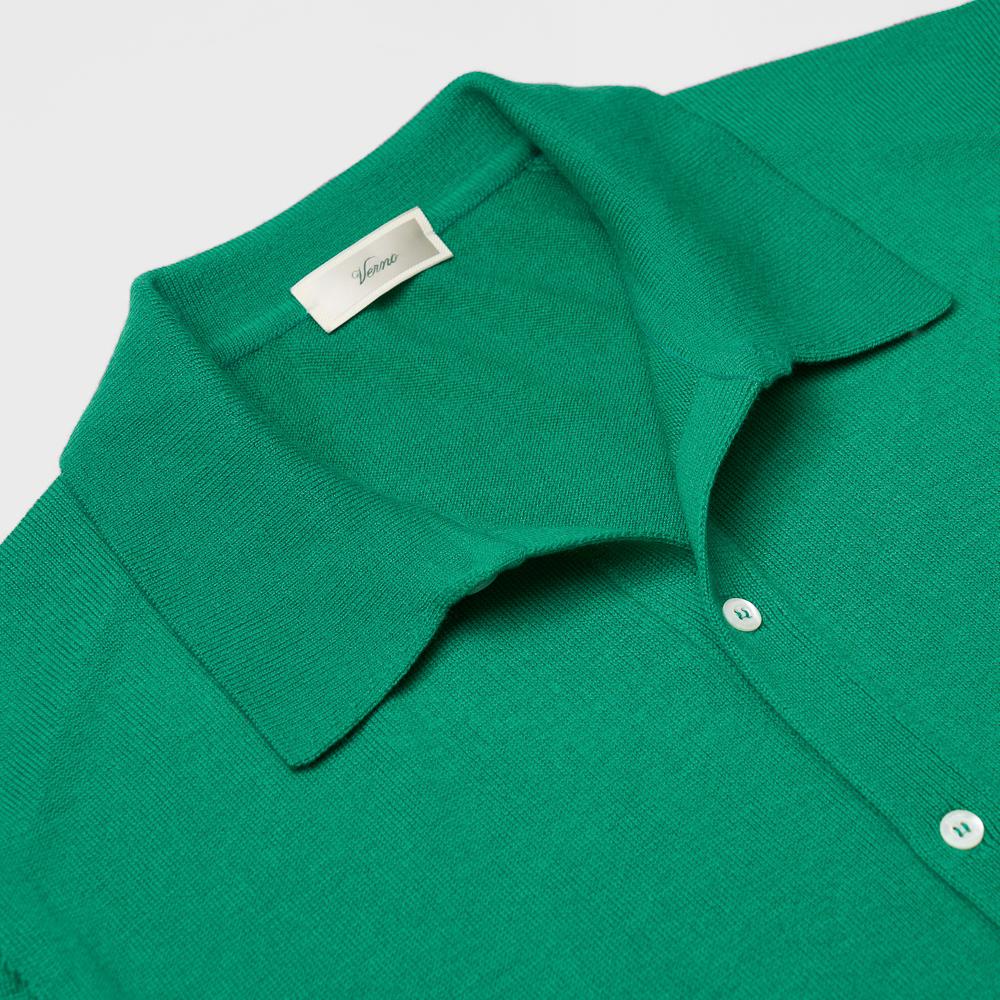 VERNO 24Ss Essential Collar Cardigan Green
