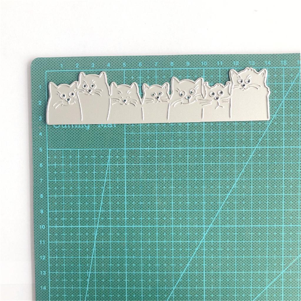 Animal Cats Cutting Dies Carbon Steel Die Cut Templates Metal Embossing Stencils for Scrapbooking Card Making Album