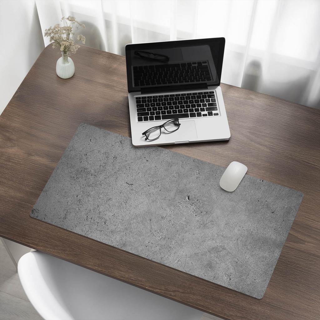 Decorative Desk Mat with Concrete Rough Texture Pattern 90X45 Cm