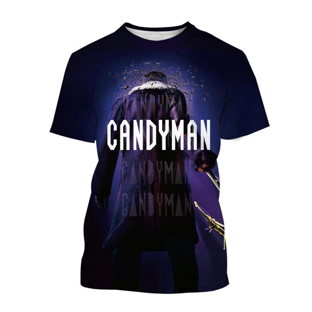 

Горячая распродажа модная футболка с принтом Candyman 3D, повседневная футболка с круглым вырезом и коротким рукавом унисекс, распродажа, детские футболки 100-6XL 2XL