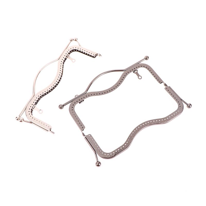 1 Stück Modische Damen Taschen Griff Metall DIY Münzbeutel Tasche Griff Handtasche Verschluss Schloss Bogenrahmen Taschen Zubehör