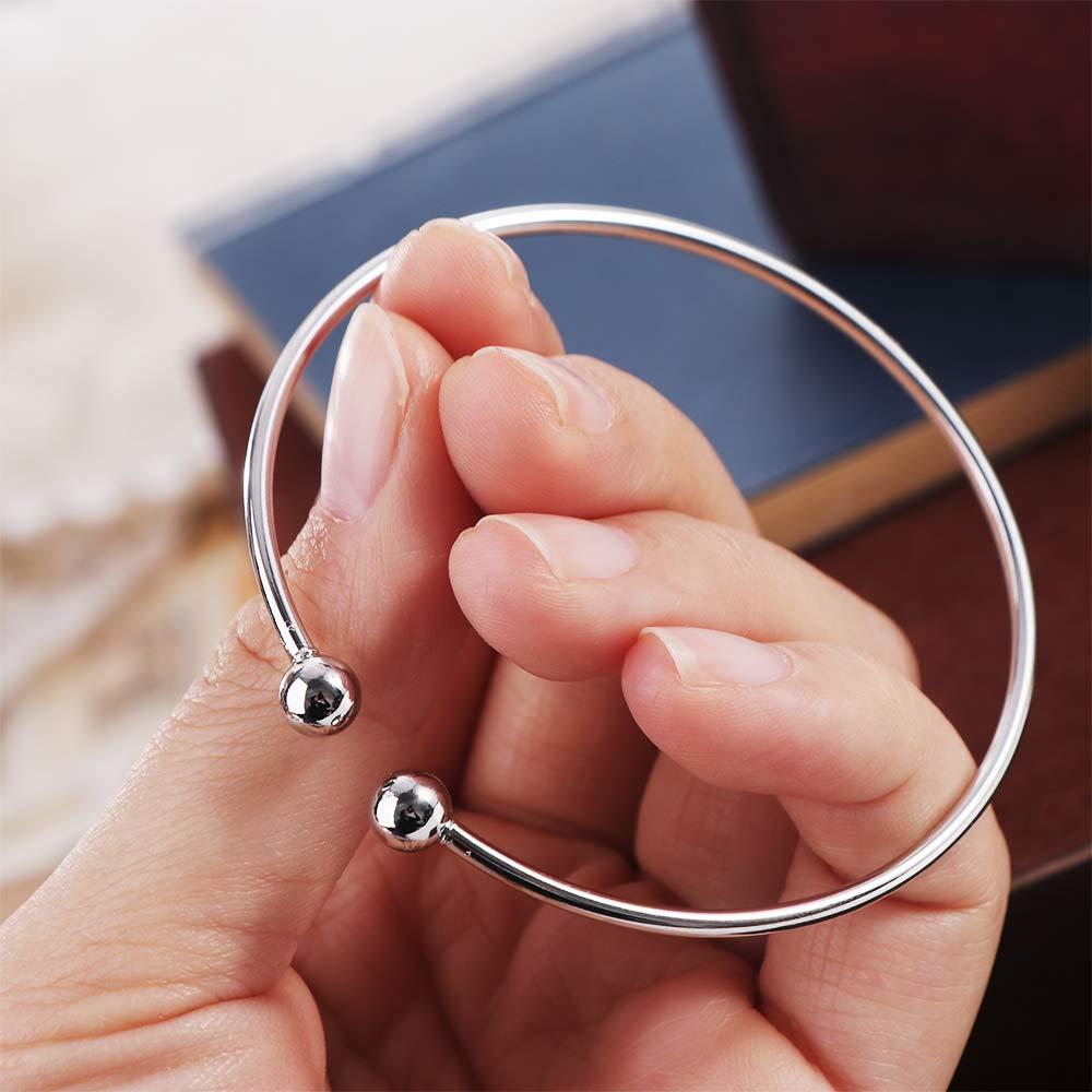 Trendy Wholesale Silver Plated Fashion Jewelry Bracelet Adjustable Bangles Mens/Womens
