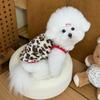 Fashion Fleece Warm Winter Puppy Clothes with D-Ring Towable Pet Jacket Bear Print Dog Vest Yorkies Poodle