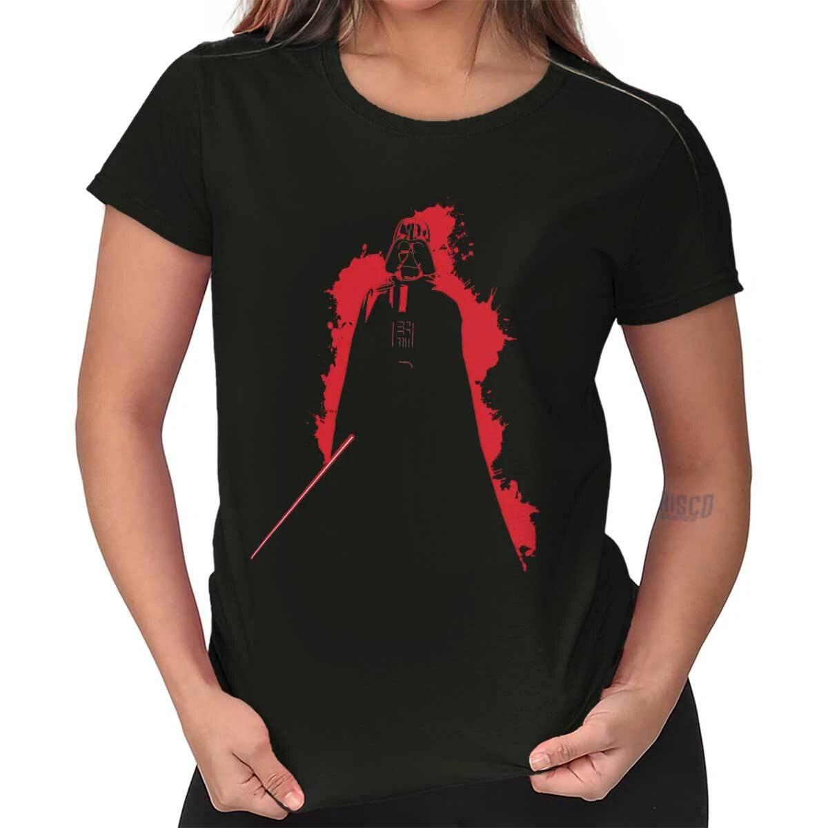 Space Movie Dark Lord Villain Paint Splatter Womens Top Junior Graphic Tee S