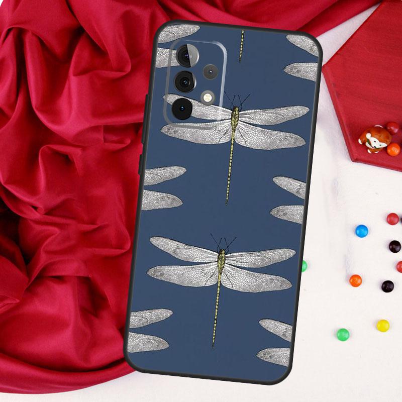Floral Colorful Dragonfly For Samsung Galaxy A52 A32 A22 A54 A14 A16 A26 A36 A56 A55 A35 A05 A06 A15 A53 A33 A13 Case