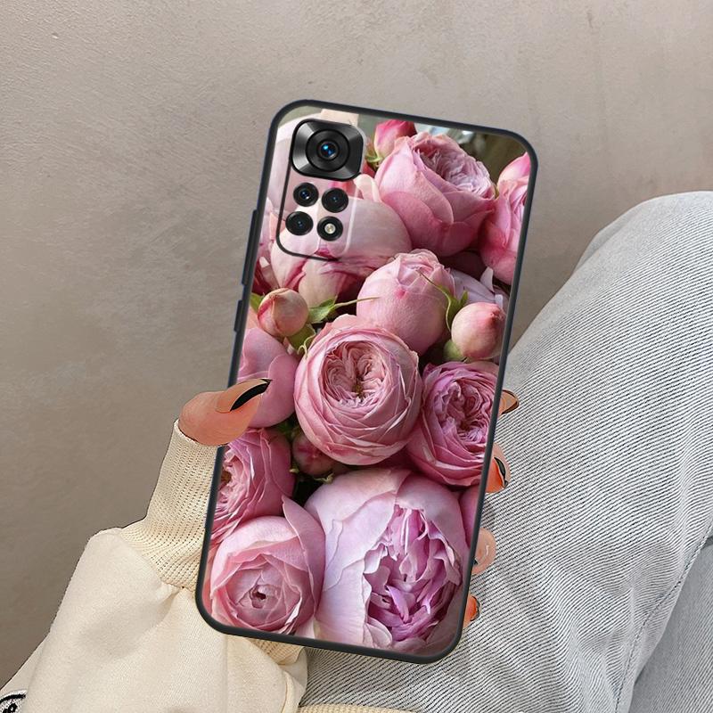 Elegant Pink Purple Peony Flower For Xiaomi Redmi Note 14 10 11 12 13 15 Pro Plus Case Cover For Redmi 15 15C 14C 10C 12C 13C