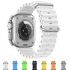 Bracelet océan pour bracelet de montre Apple 49mm 45mm 44mm 40mm 41mm 42mm 38mm bracelet correa en silicone iWatch Ultra série 8 7 6 5 4 3 SE