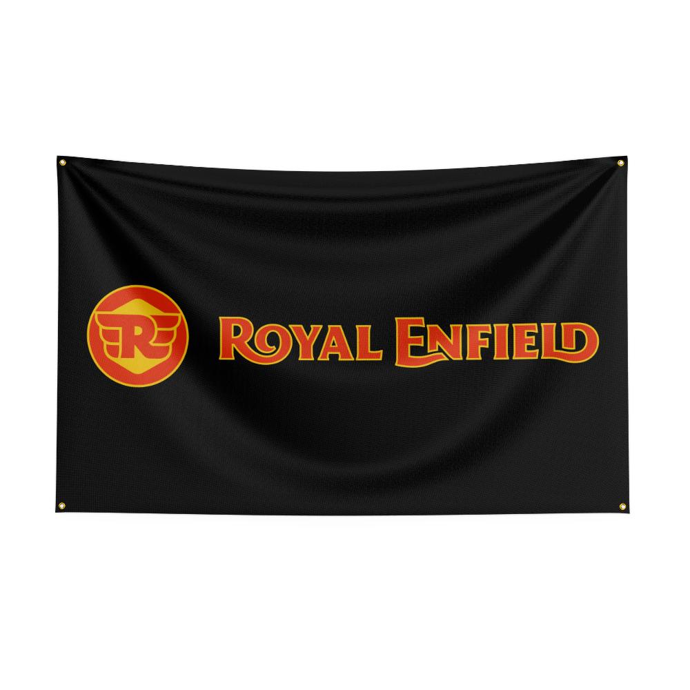 R-Ro-yal E-En-fie-lds Flag Polyester Digital Printed Racing Motorcycle Tapestry Banner for Garage Room Decor
