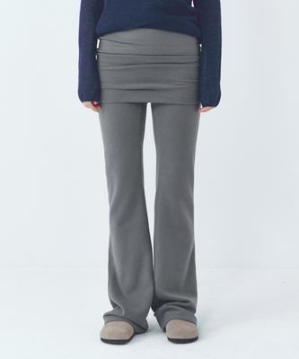 CITTA Every Day Comfort Layered Skirt Pants_Ctb556(Charcoal)