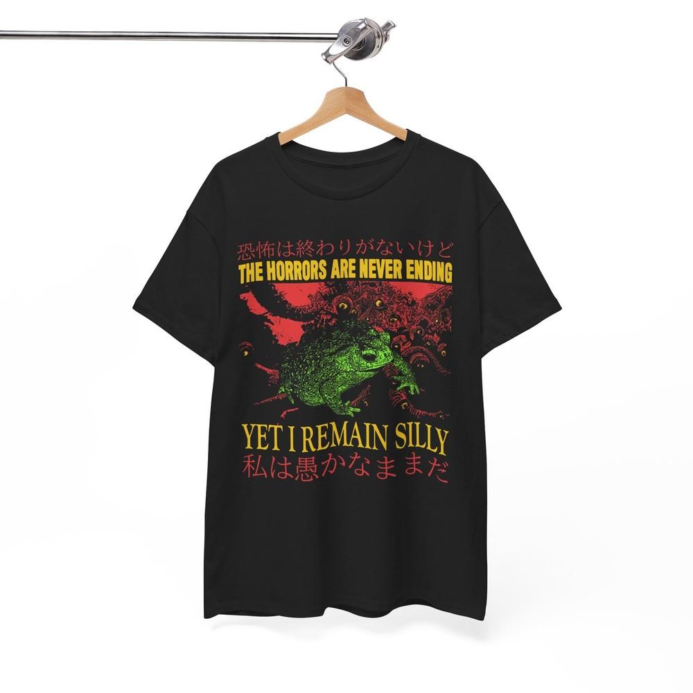 

The Horrors are Never Ending Yet Vintage Japanese Frog TShirt Unisex Shirt Unisex T-Shirt L