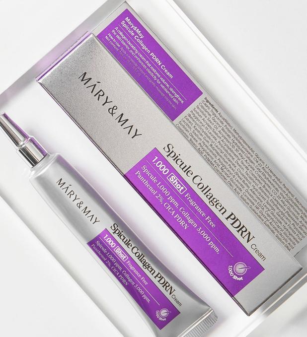Mary&May Crema Collagene PDRN con Spicule 15g Crema Rassodante & Illuminante