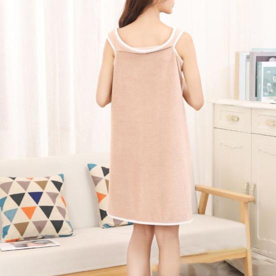 Bath Towel Wearable Soft High Water Absorption Coral Fleece Bathroom Women Wrapped Showering Body Towel Daily Use