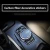 1SET 3D Gloss Carbon Faser Aufkleber Für BMW F30 F35 3 Serie 320i 328i GT Multimedia Tasten Rahmen