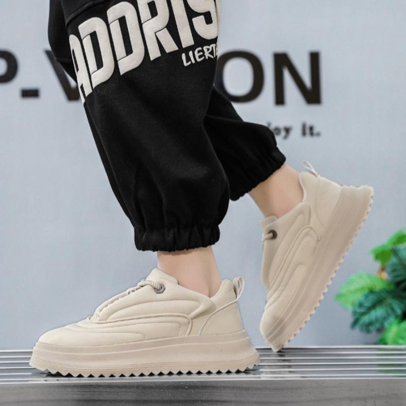 New Mens Designer Casual Shoes Autumn Winter Original Youth Student White Leather Flats Shoes Fashion Sneakers for Men Masculino