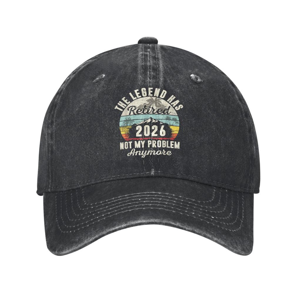 Retirement Funny Retired Not My Problem Anymore Washed Baseball Cap Street Style Sun Trucker Hat Summer Sports Cap