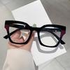 New personalized color matching cat eye anti-blue glasses fashionable commuting elegant and versatile can be matched with degree flat glasses