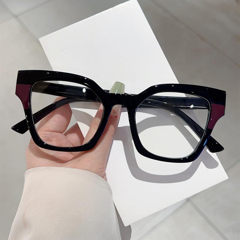New personalized color matching cat eye anti-blue glasses fashionable commuting elegant and versatile can be matched with degree flat glasses