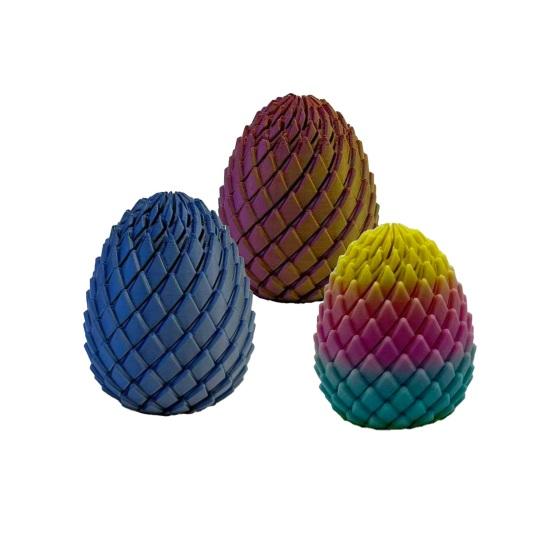 3D Printed Twisting Egg Toy Stress Relief Spiral Easter Egg Toy Dragon Egg Office Desk Fidget Toy Easter Basket Stuffers Party Favors