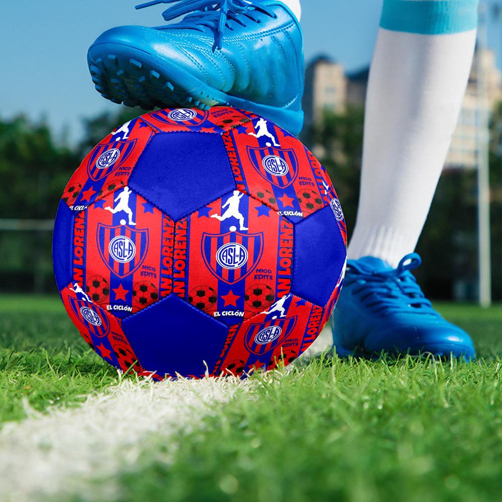 SAN LORENZO Indoor Soccer Ball Colorful All Ages Size 5 Machine Stitched PVC Competition Ready Durable High-Bounce