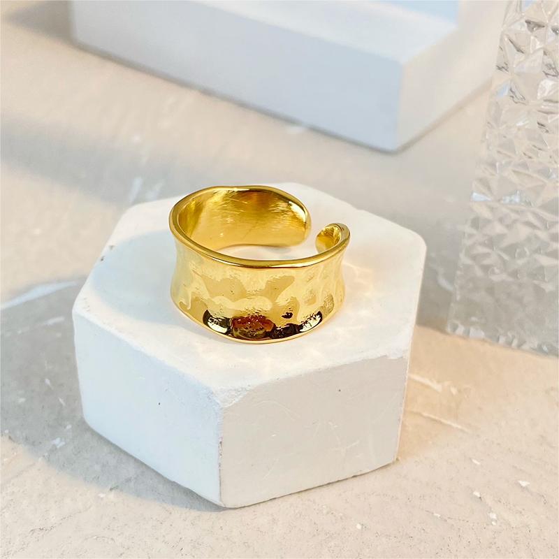 Stainless Steel Open Ring Female Non-fading Ring Punk Titanium Steel Gold-plated Ring Jewelry