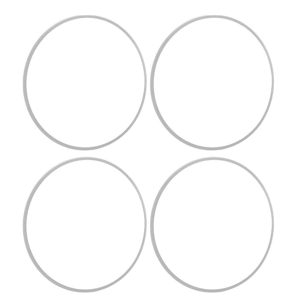4PCS 16 Inch Wheel Rim Protector Anti Scratch Self Adhesive Aluminum Alloy Metal Wheel Edges Trim Protector Ring Silver