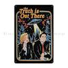 XFilesUFOVintageTinSign X Files Metal Tin Sign - "The Truth Is Out There" Retro UFO Aliens Design, Pub/Rusty Wall Decor
