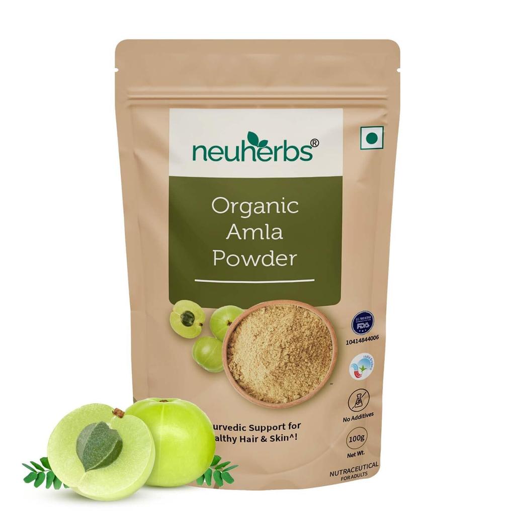 Neuherbs Organic Amla Powder For Hair Growth Ayurvedic Support For Healthy Hair | 100gm 0.2lbs