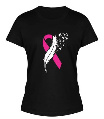 Krebs Schleife Shirt Feder Brustkrebs Bewusstsein T-Shirt Krebs stark stärken