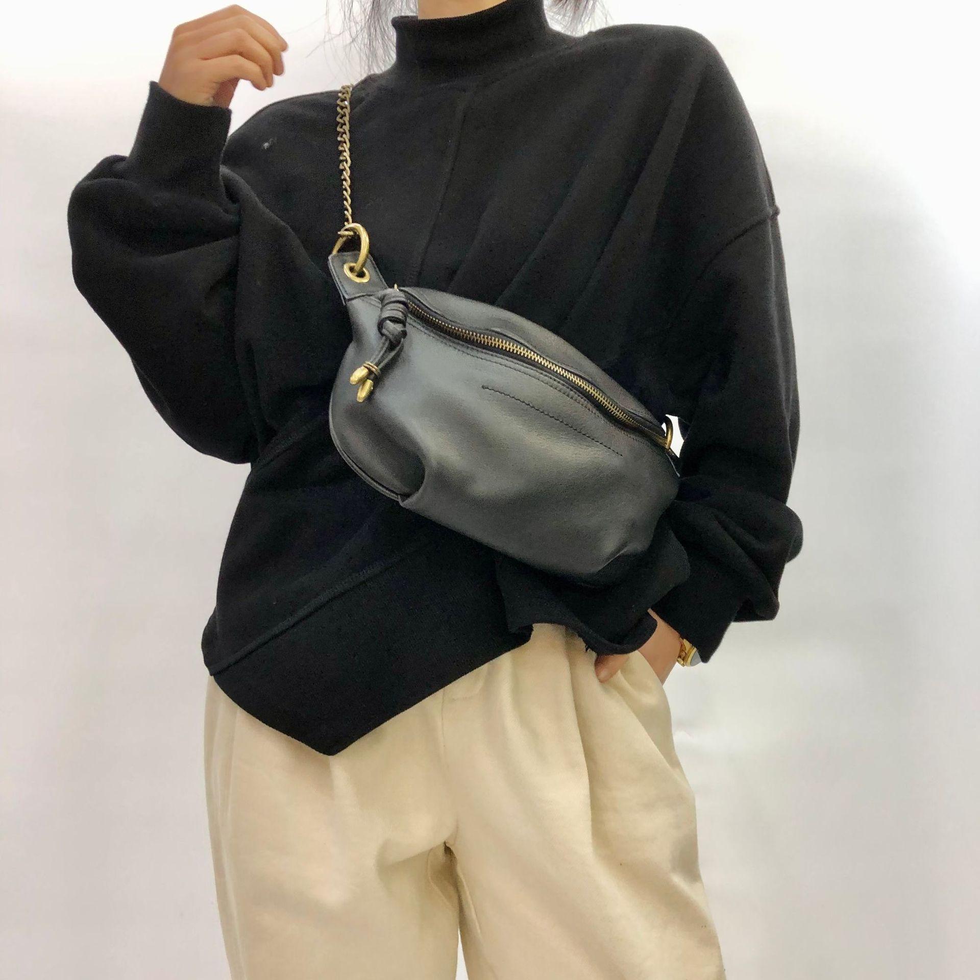 2026 Genuine Leather Handcrafted Top-grain Cowhide Chest Bag, Single-shoulder Crossbody Designer Luxury Bag 19X30X4CM