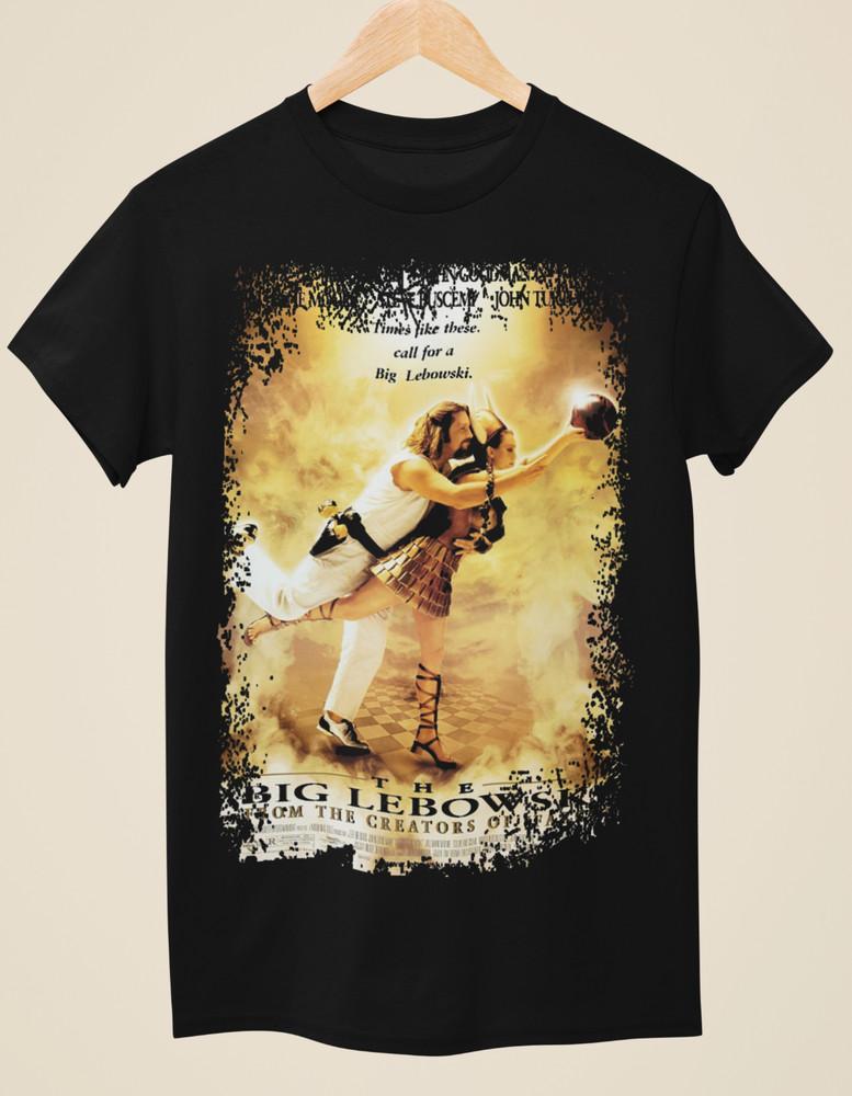 The Big Lebowski - Movie Poster Inspired Unisex Black T-Shirt Unisex T-Shirt L