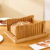 New Bamboo Bread Slicer Cutting Bread and Toast Slicer Adjustable Thickness With Tray for Holding Breadcrumbs Baking Supplies