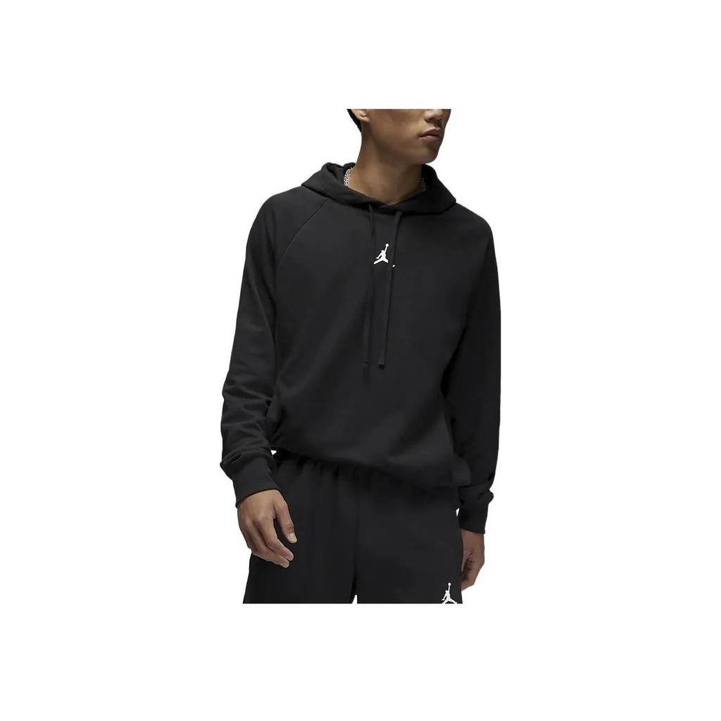 Jordan Einfarbiger Hoodie mit Markenlogo-Print Langarm-Sweatshirt Bequeme Hose mit Kordelzug Lässiges Sportset DQ7328-010+FQ7762-010