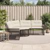 VidaXL Garden Sofa and Cushions and L-shaped Rattan Footrest, Outdoor Sofa, Outdoor Sofa In the Shape of 365894