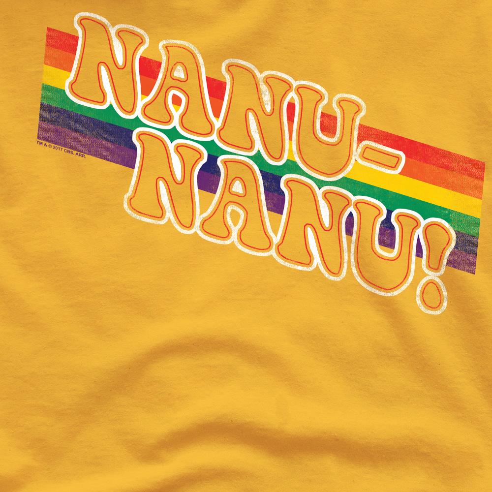 Mork And Mindy Mens Nanu Rainbow T-Shirt