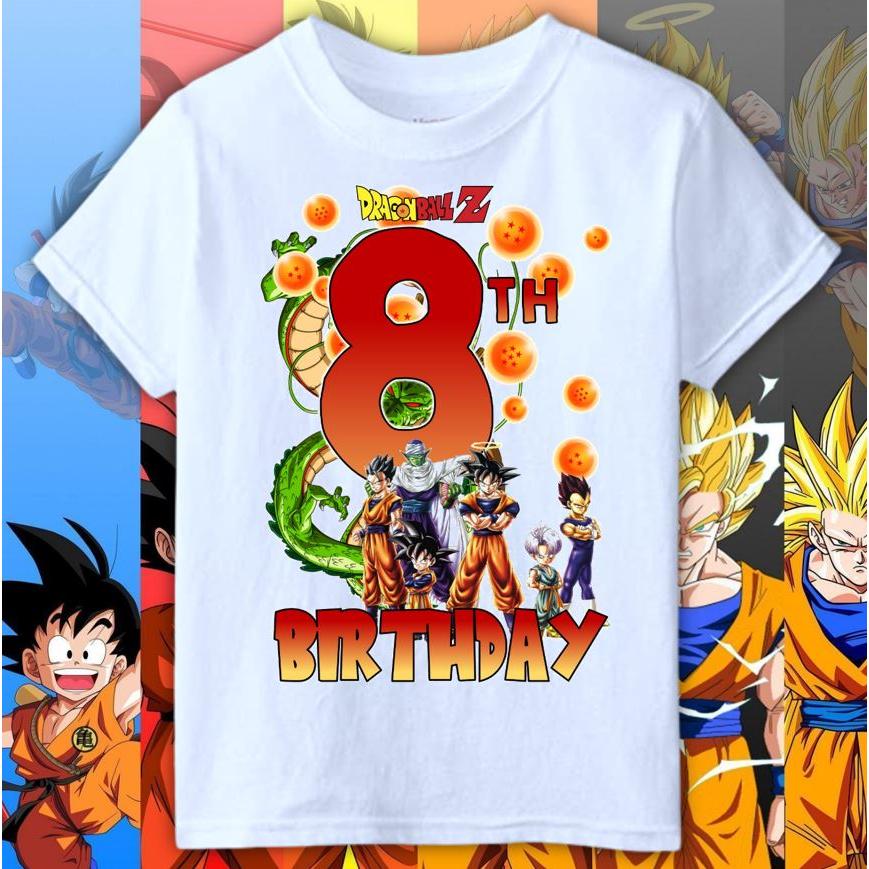 2026 Summer New Dragon Ball BIRTHDAY Kids Shirt Boy Girl Tshirt 012 Years Old Fashion Casual Y2K Shortsleeved Trendy Clothing