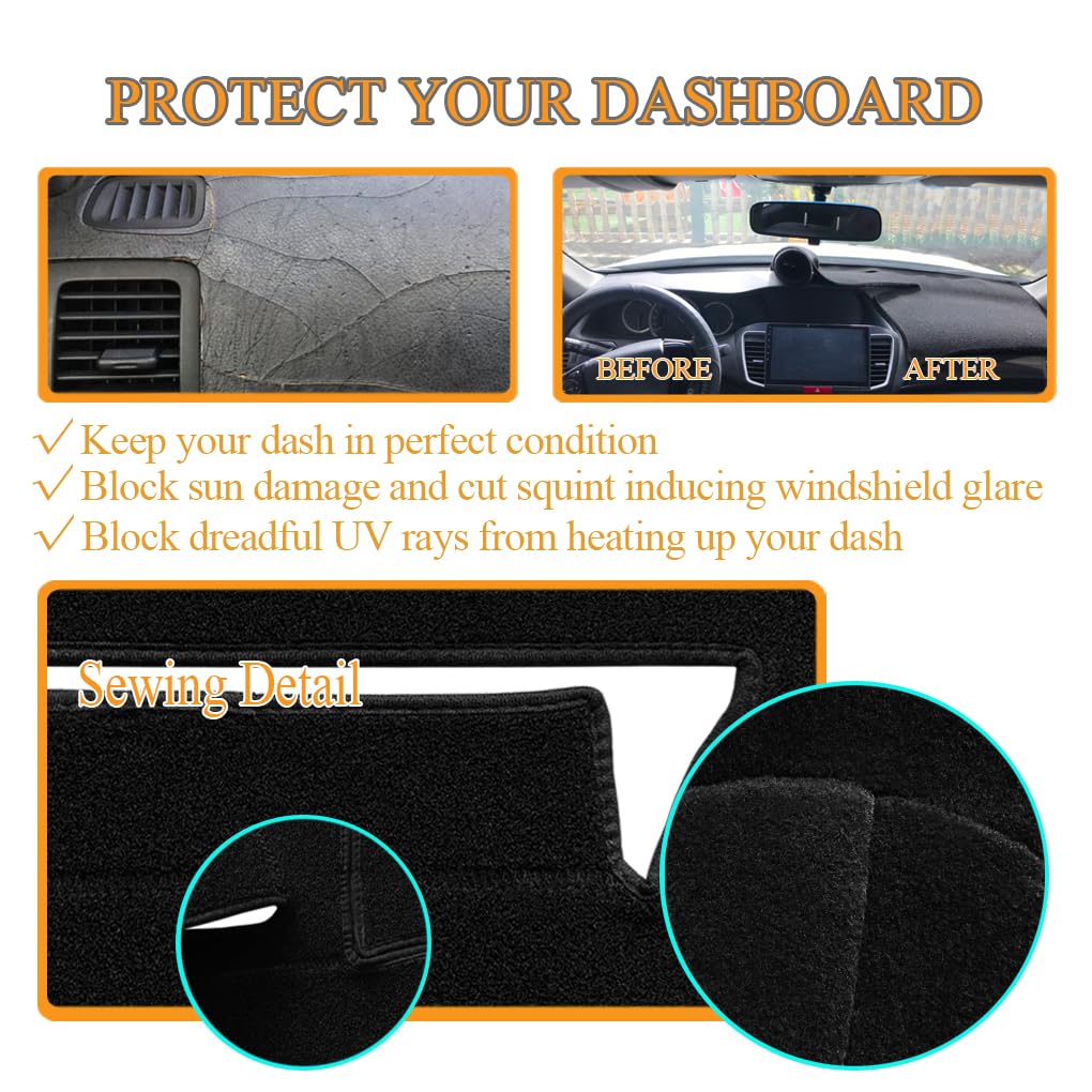 Dash Board Mat Pad for Chevrolet Tahoe GMC Yukon Chevrolet Avalanche Silverado 1500 LTZ 2007 2008 2009 2010 2011 2012 2013 Y24 Cover/Dash 2007-2014,